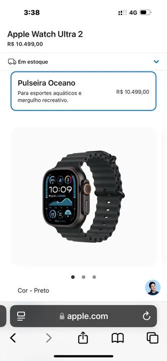 Apple Watch Ultra 2 com Pulseira Oceano