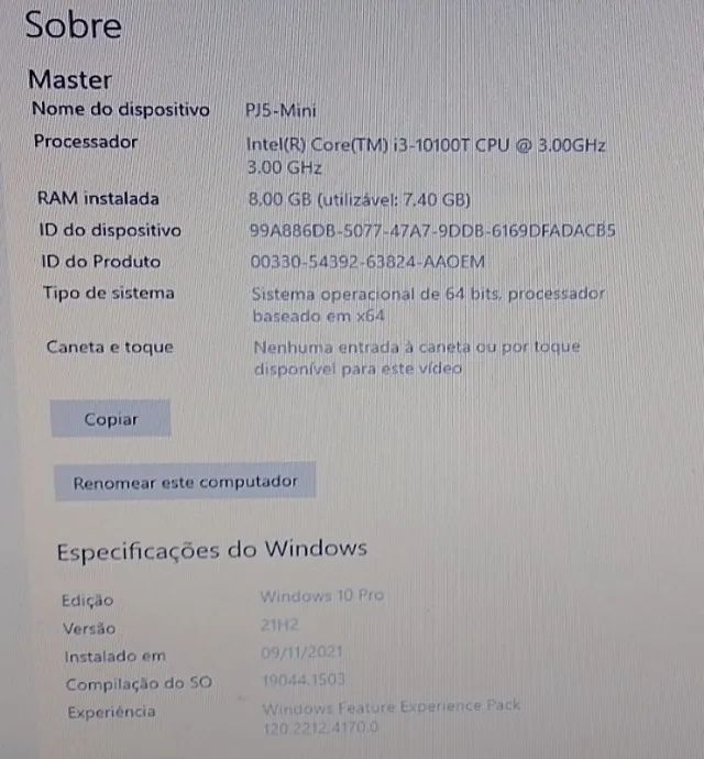 Computador NOVO Positivo Master Minipro C6300 I3-10100T, Ram8GB, SSD 128GB, WIFI - Foto 5