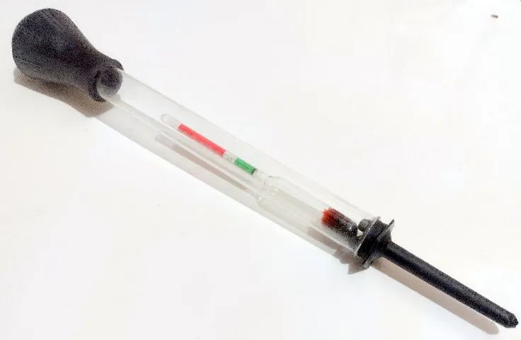 Densímetro de bateria teste rápido de bateria com eletrólito ácido 8 pol