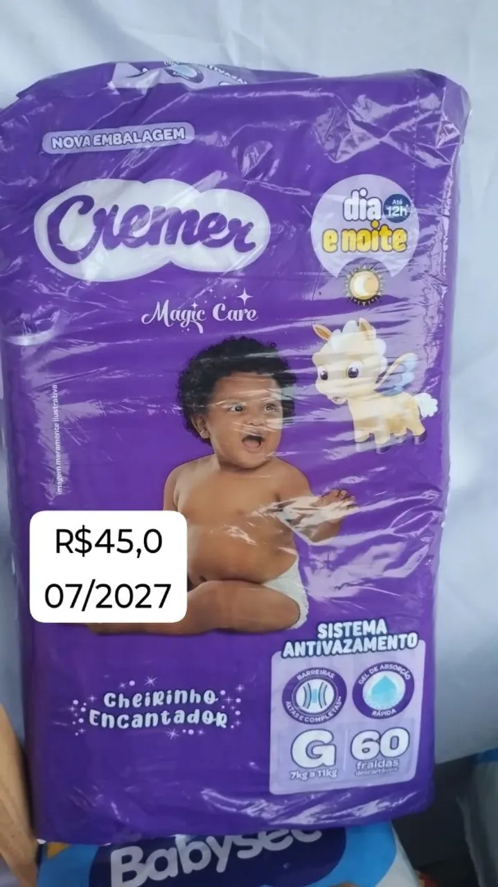 Fraldas descartáveis tamanho M e G Jacaraípe