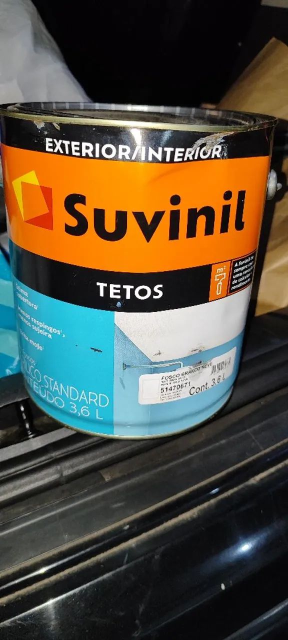 Tinta Acrílica Fosca para Tetos 3,6L Branco Neve