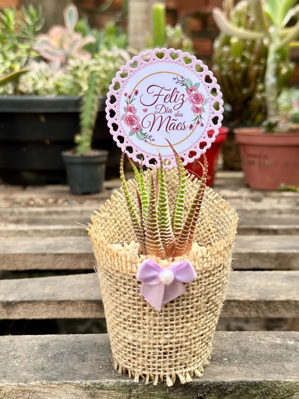 Lembrancinhas personalizadas com cactos e suculentas  - Foto 2