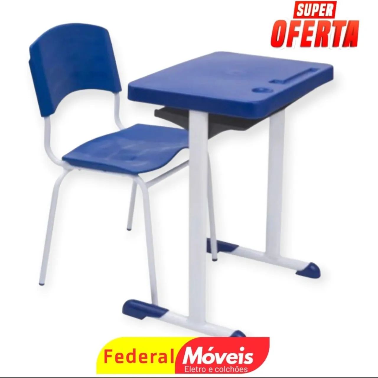 Mesa Escolar para Adulto - Tampo de Plástico, Praticidade e Durabilidade