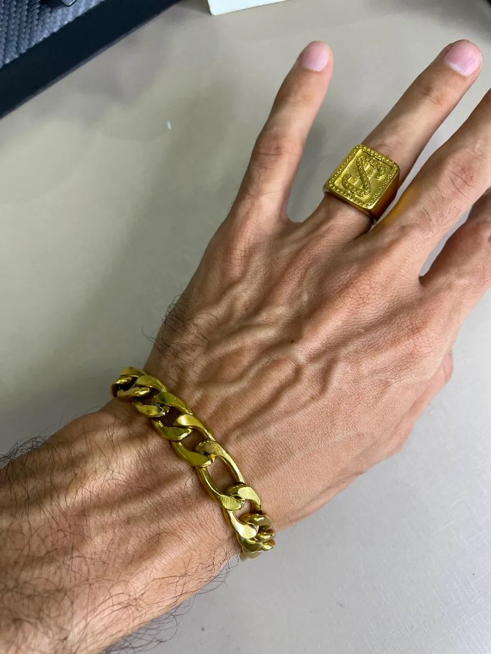 Relogio Quartzo Orient Dourado com brindes - Foto 5