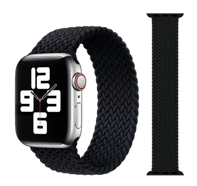 Pulseira para Watch Nylon Loop Solo Elástica 38/40 M - Preta Rosa ou Vermelha - Foto 5