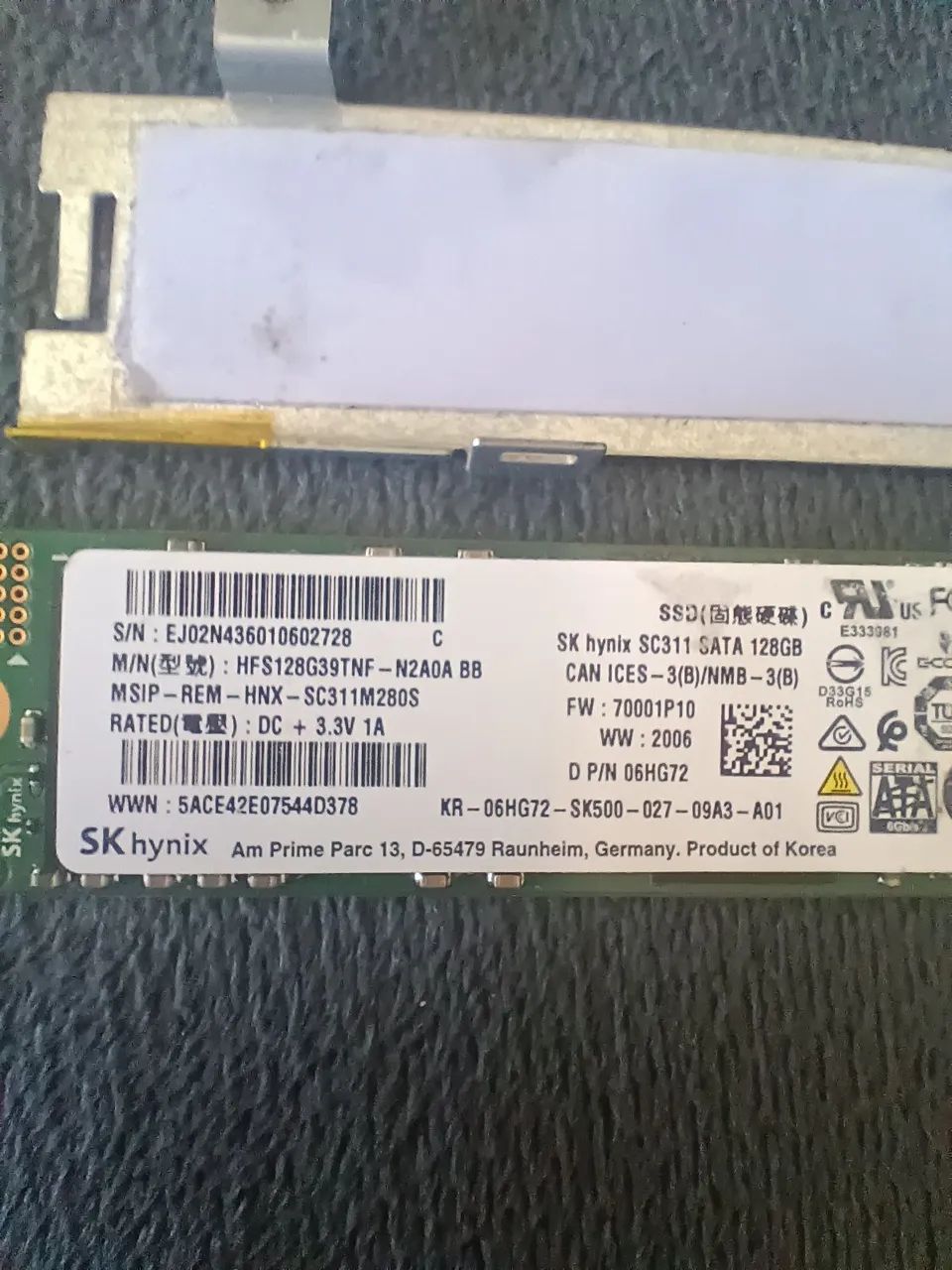 SSD M2 sata 128gb SK HYNIX - Foto 3