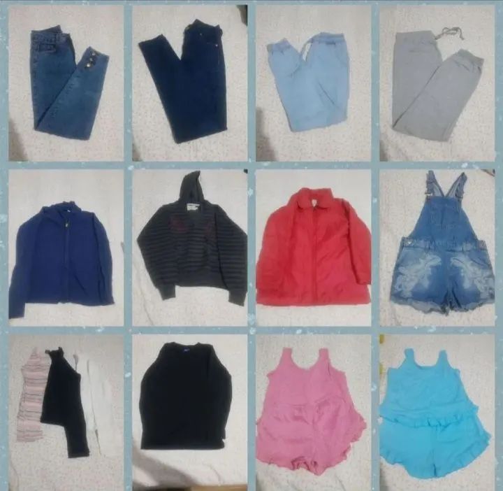Lote de roupas 8/10 anos 77 pcs