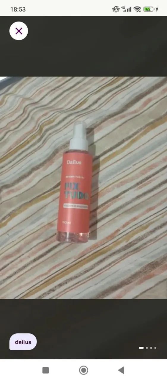 Bruma fixadora de maquiagem Dailus 150 ml
