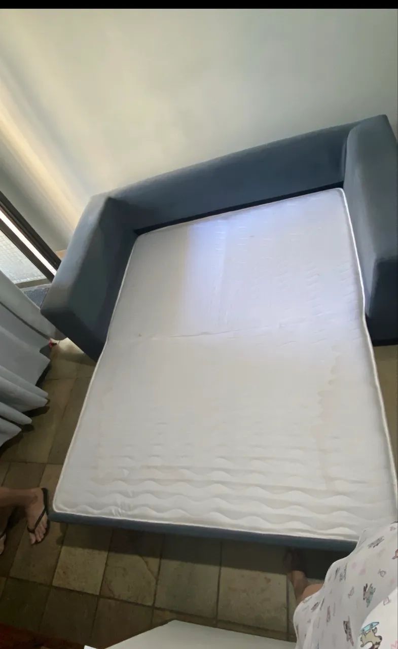 Sofá-Cama Líder Interiores | Aço Galvanizado e Colchão D33 - Foto 2
