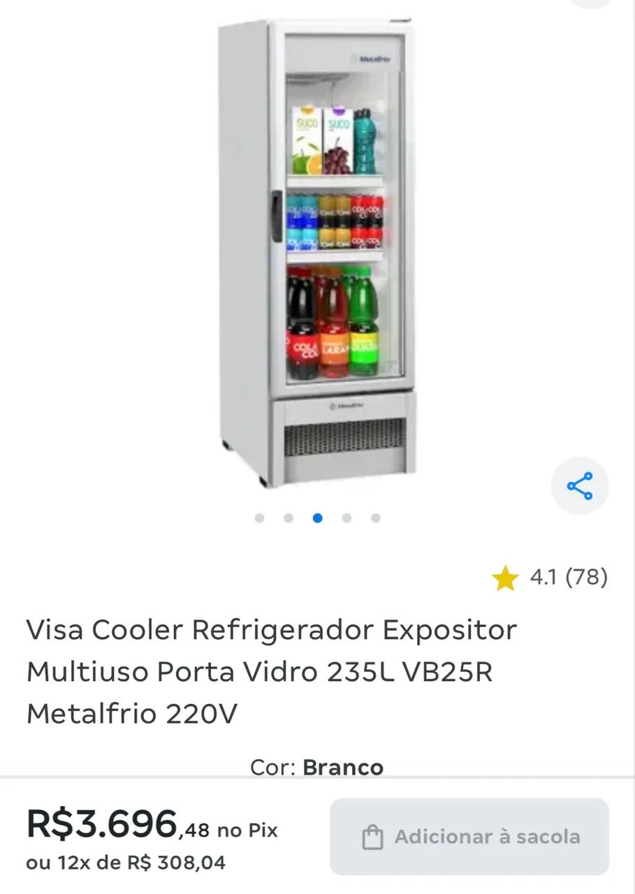 Geladeira MetalFrio vb25r - 235 litros 