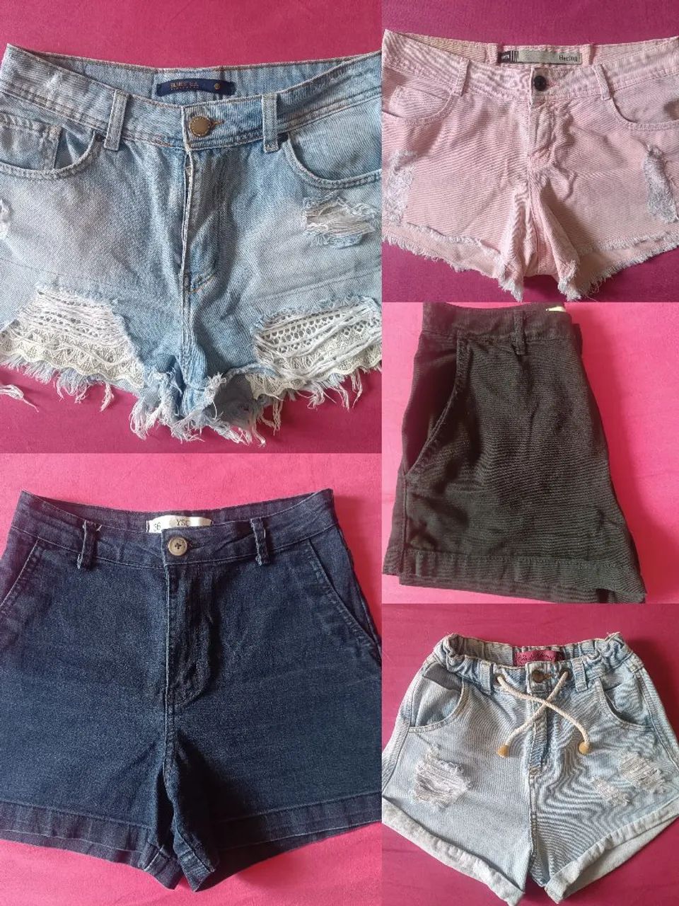 Short jeans usados - vários modelos n34,36 e38