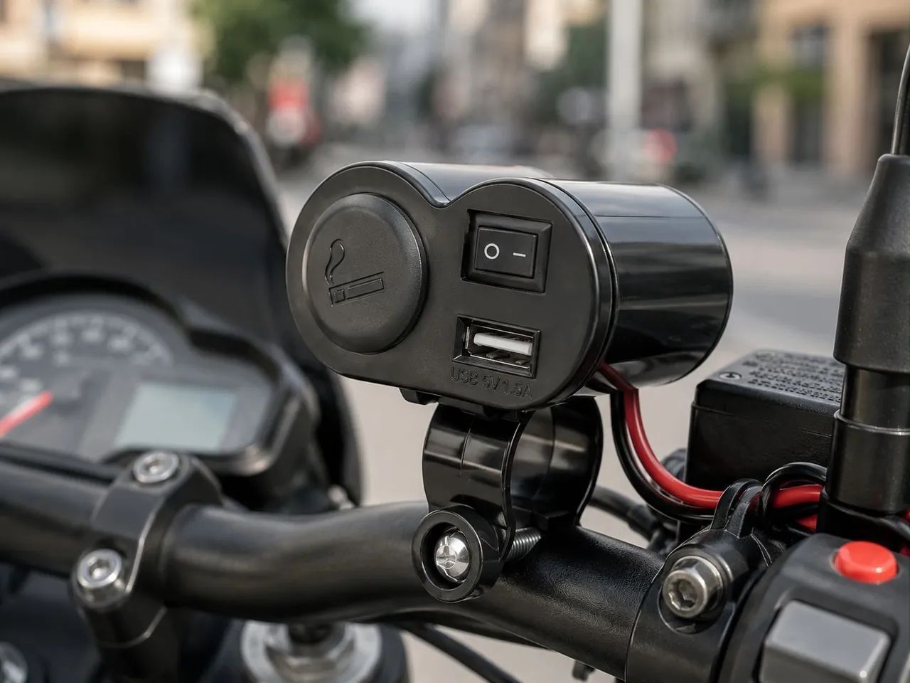 Carregador para Moto USB com Tomada 12V KP-572 - Foto 4