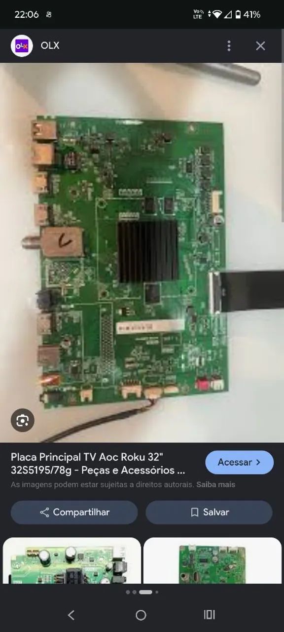 Placa Principal Philco Roku TV 32 polegadas