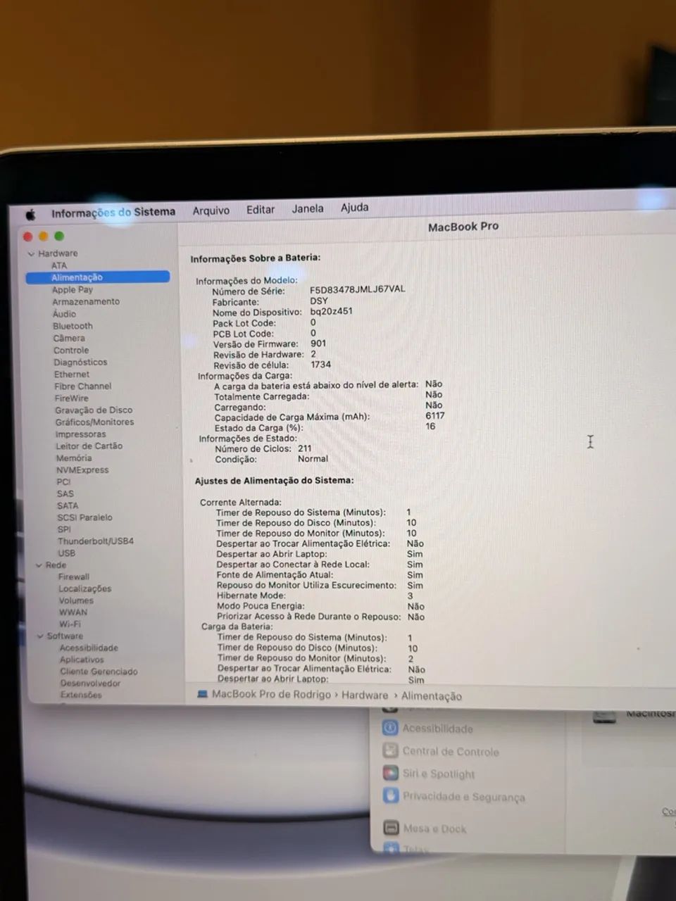(6 meses de garantia) MacBook Pro 2018 15`` 16GB com 6 meses de garantia  - Foto 5