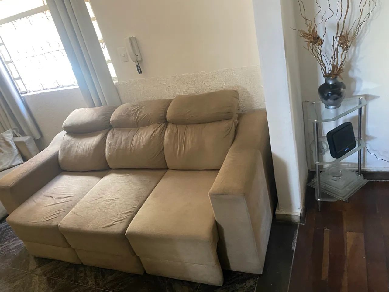 Sofá retrátil 3 lugares 