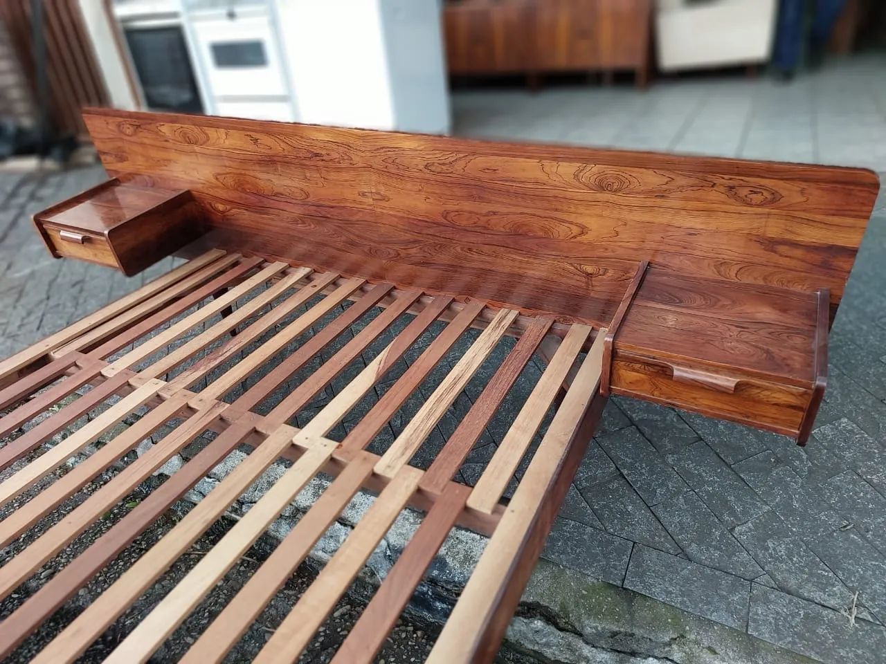 Cama de casal em jacarandá da Bahia  - Foto 3