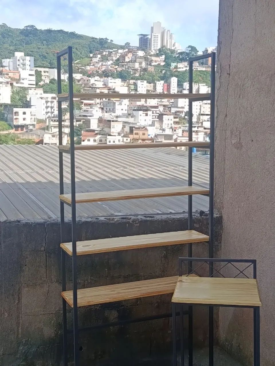 Prateleira ferro e madeira  - Foto 4