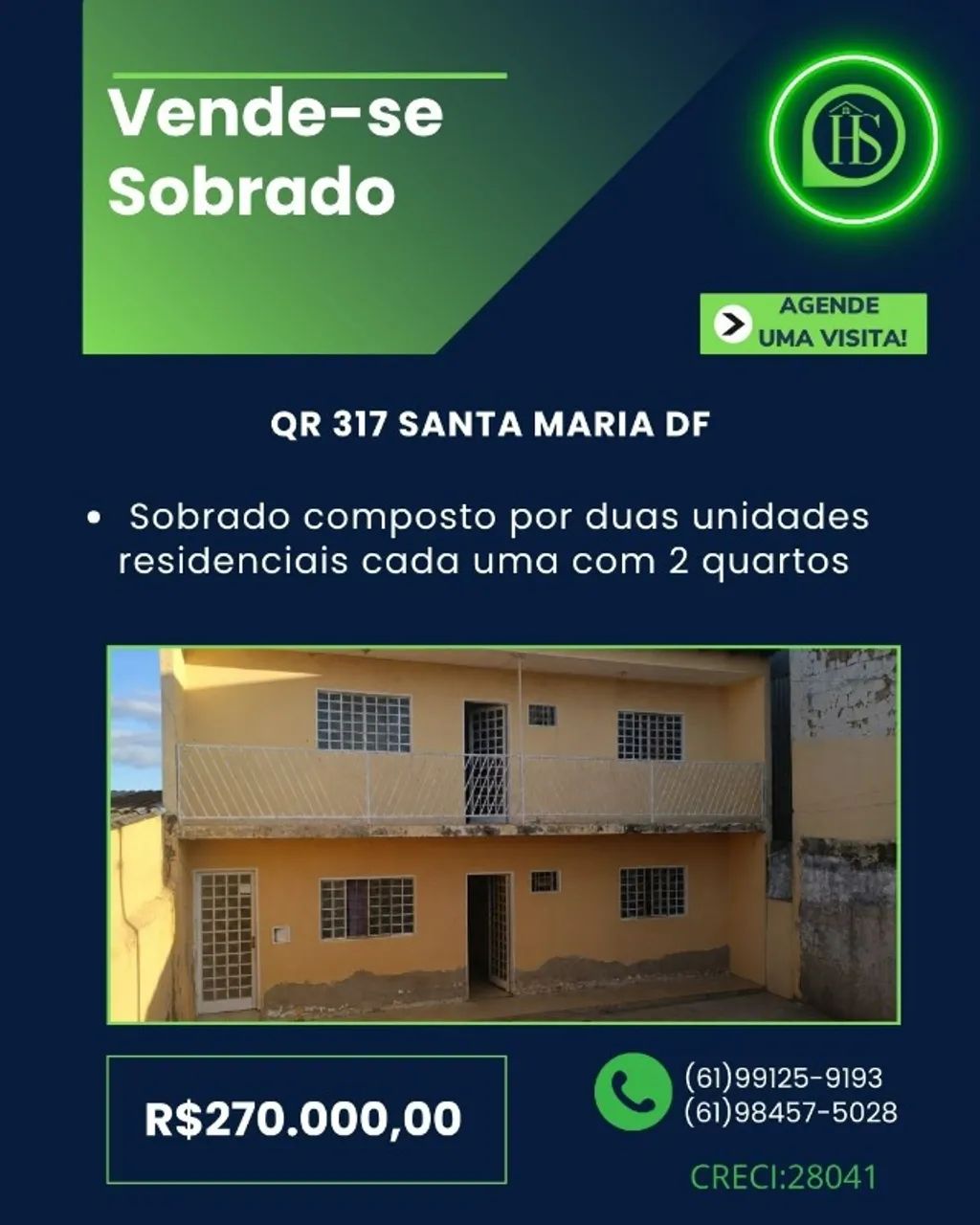 Vende-se Sobrado Santa Maria DF