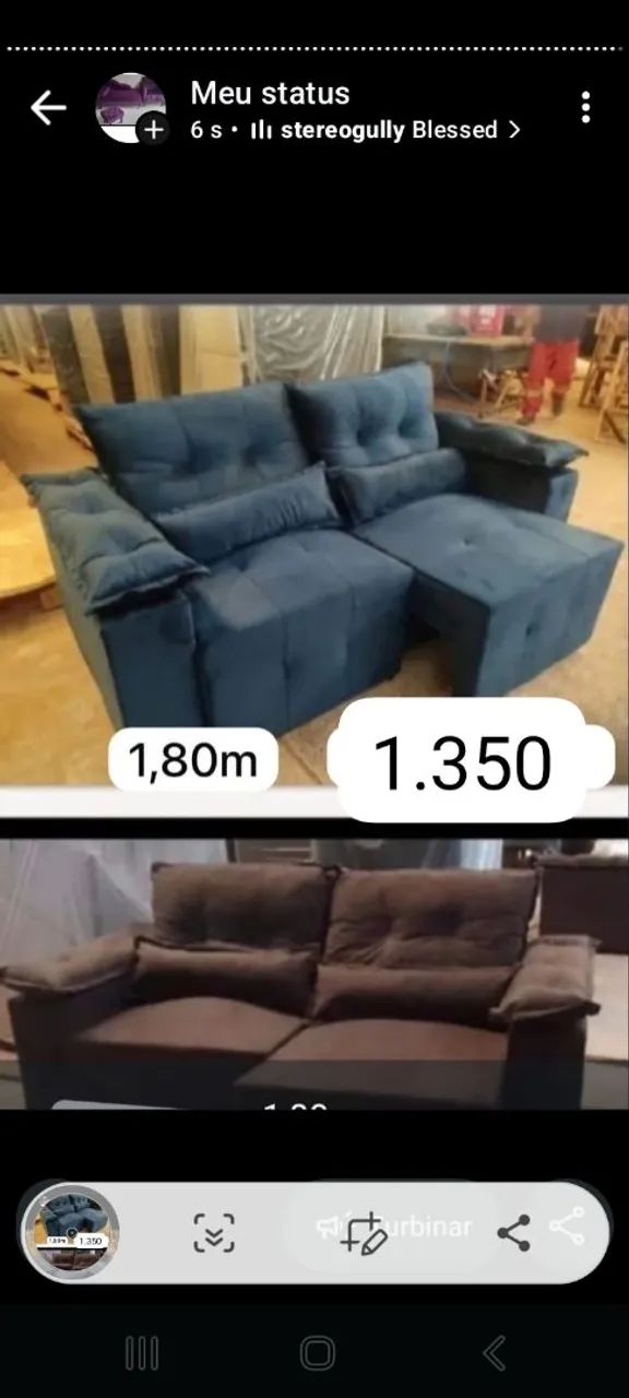 Promoção até o final do mês de maio, de sofás  apartir RS 980,00 contato 98- *  - Foto 5