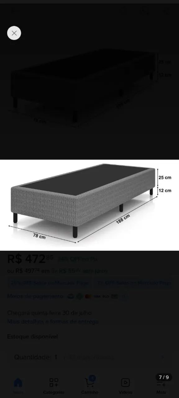 Cama Box Solteiro - Foto 3