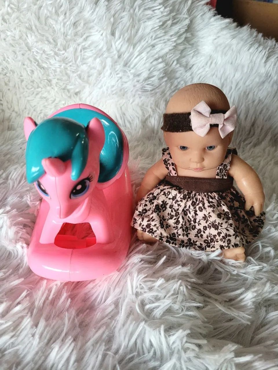 bonequinha + cavalinho de balanço  - Foto 4