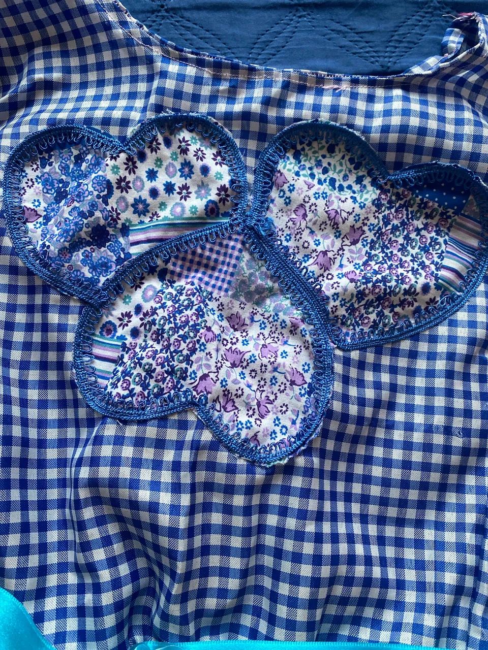 Vestido xadrez azul .  - Foto 3