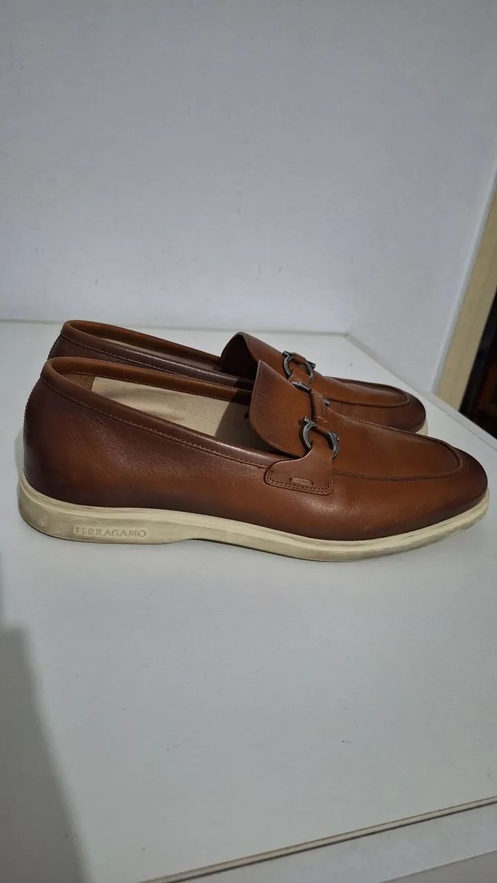 Mocassim marrom Ferragamo Original - Foto 3