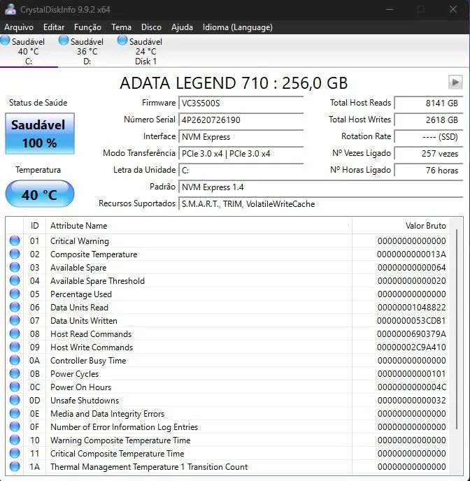 SSD ADATA Legend 710 256GB - Foto 2