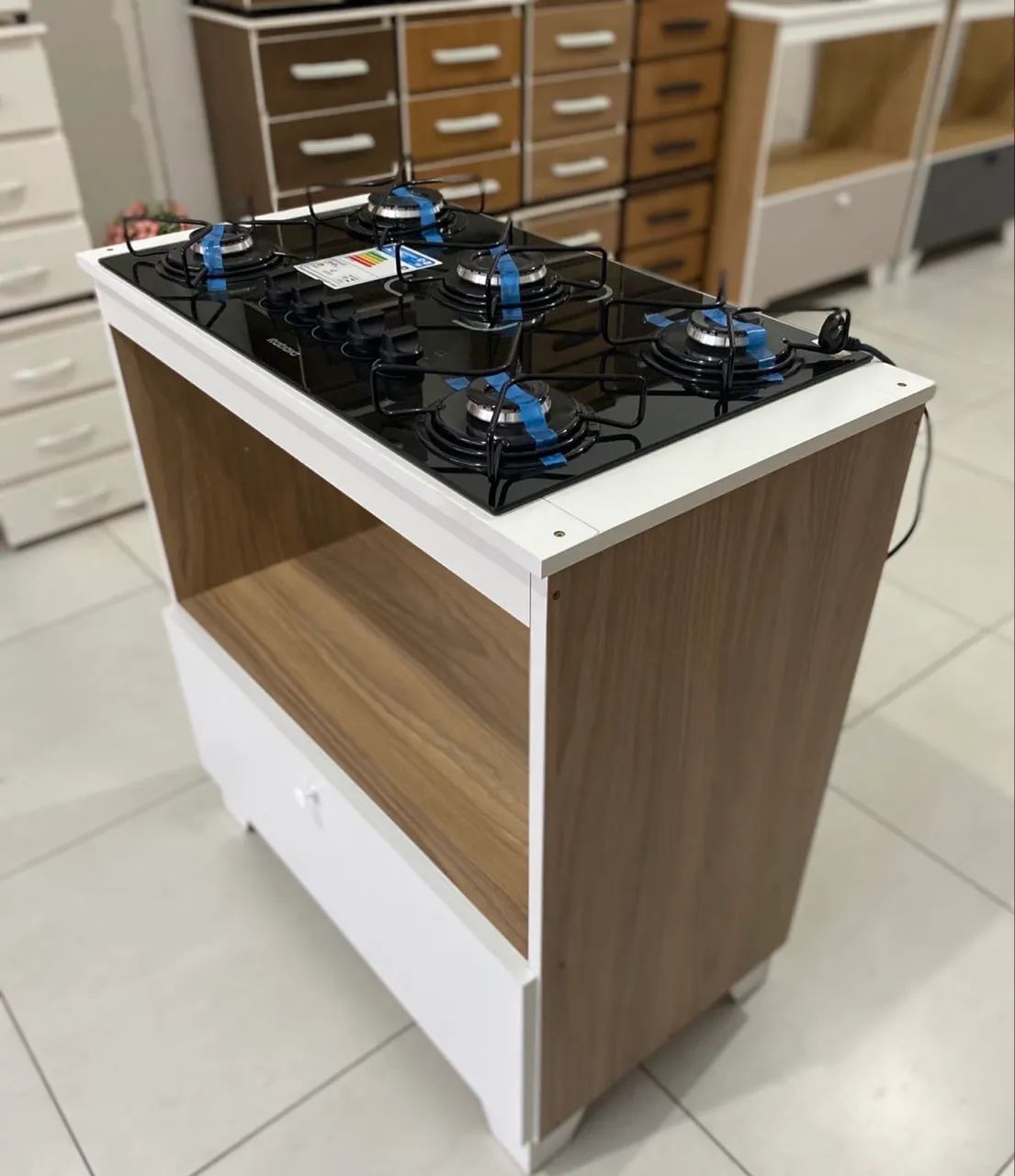 MÓVEL + COOKTOP 5 BOCAS 