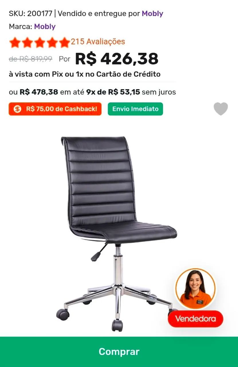 Escrivaninha e cadeira de escritório - Foto 4