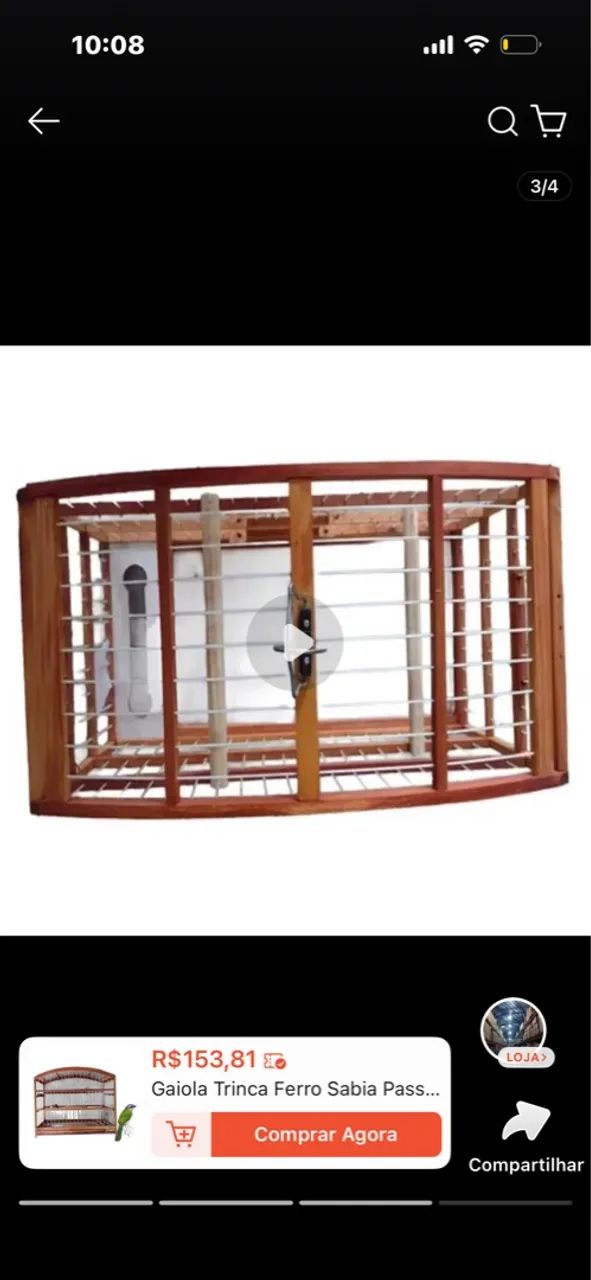 Vendo gaiola nova grande comprei e não gostei paguei R$150,00 tô vendendo por R$100,00 - Foto 2