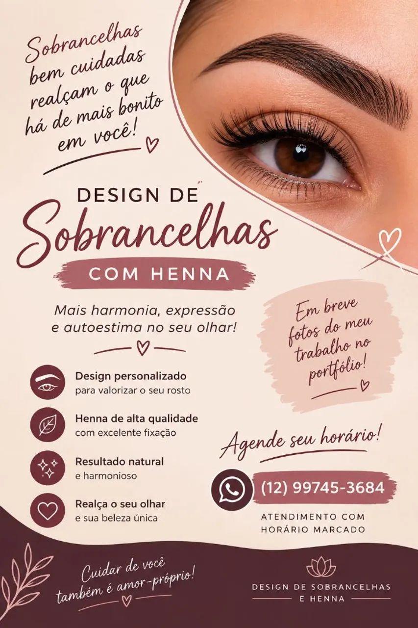 Design de Sobrancelhas com Henna - Valorize seu olhar ?