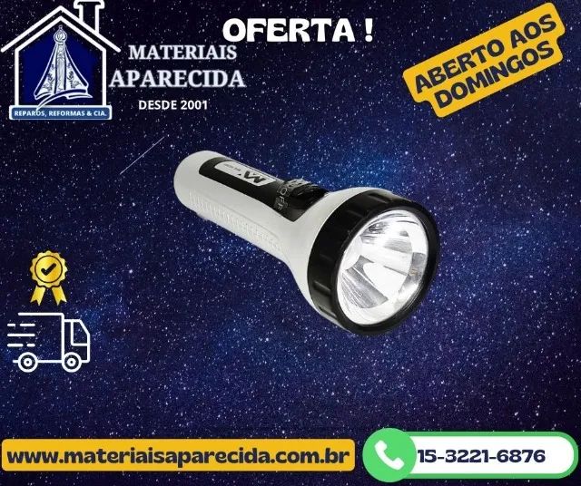 Lanterna Recarregavel 1 Led 3W Max-1908W3