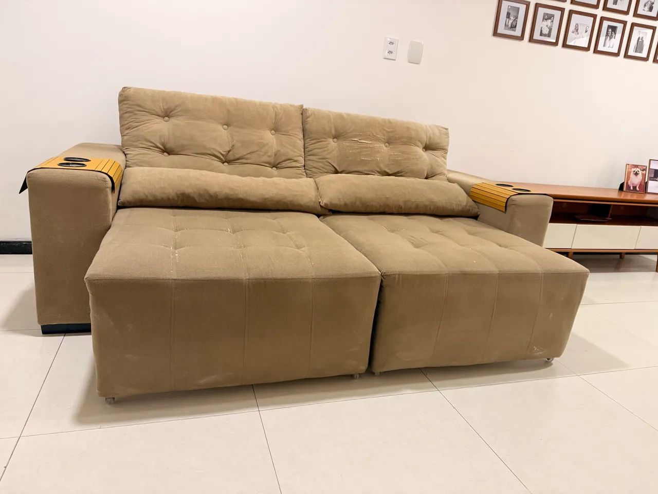 Sofá 3 lugares - Usado.  - Foto 4