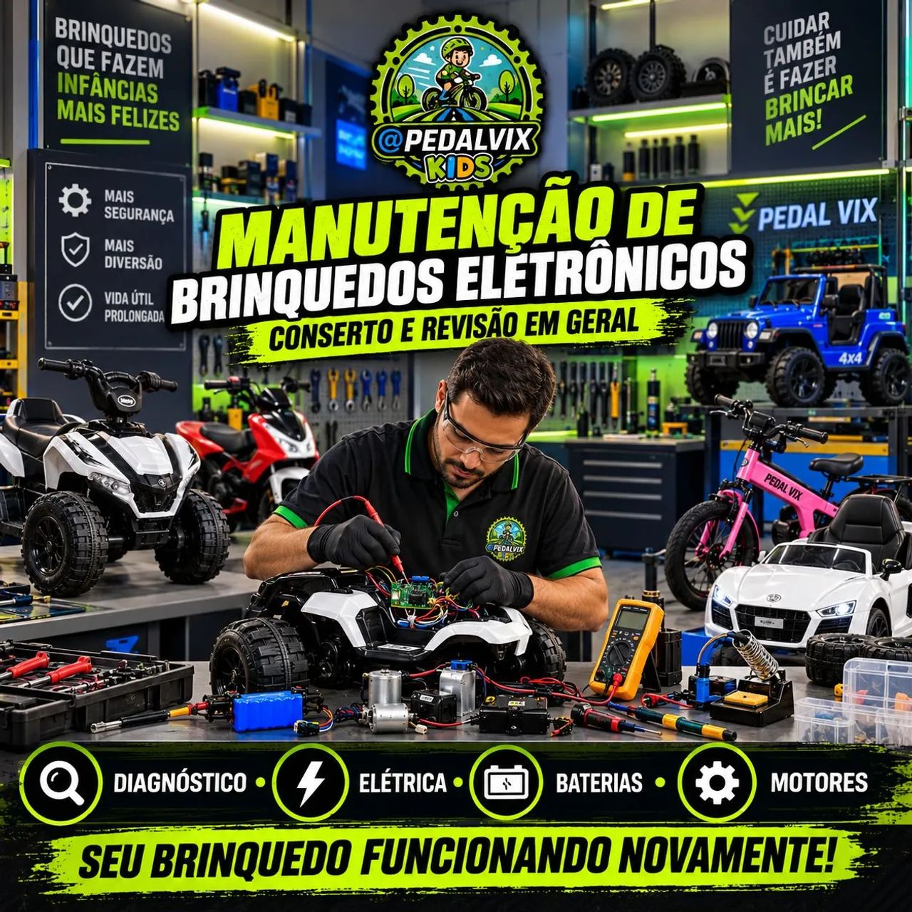 Brinquedo elétrico revisão e manutenção  - Foto 2