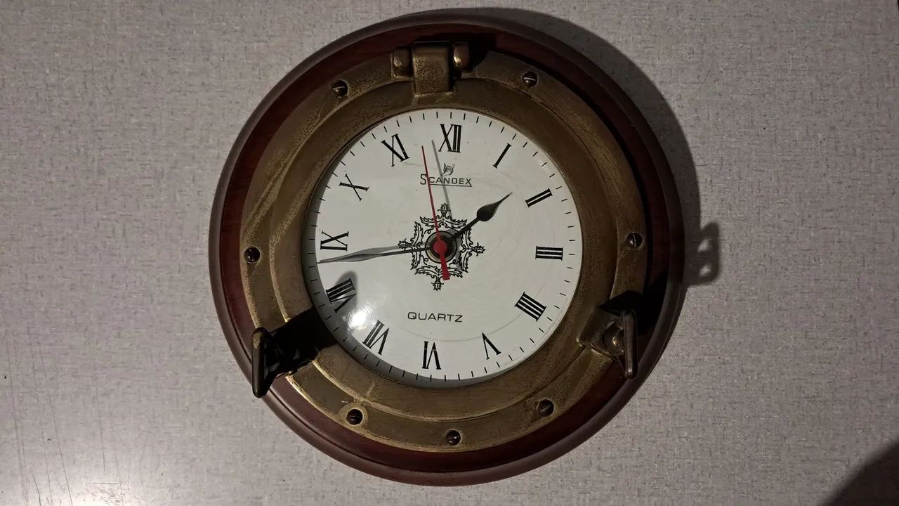 Relógio náutico vigia escotilha navio decoração 