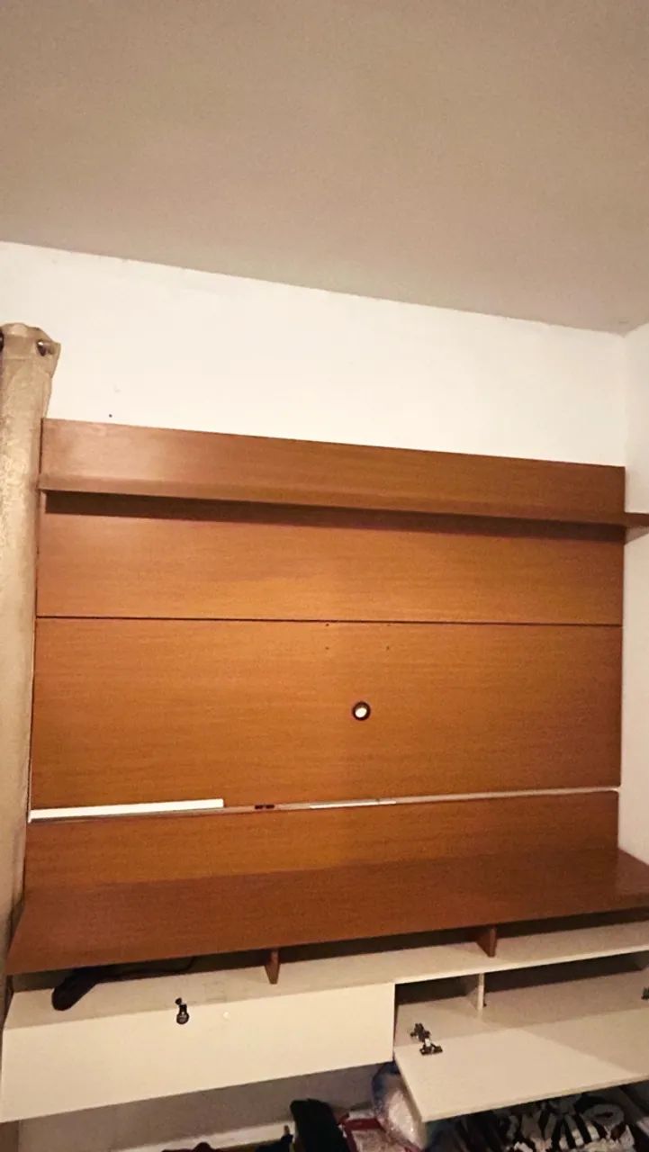 Rack painel para tv amadeirado - Usado