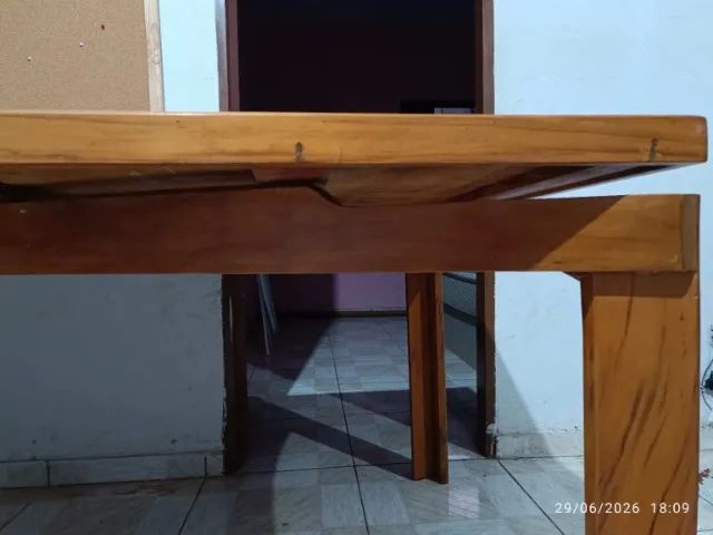 Mesa de Madeira Retangular até 10 lugares  - Foto 2