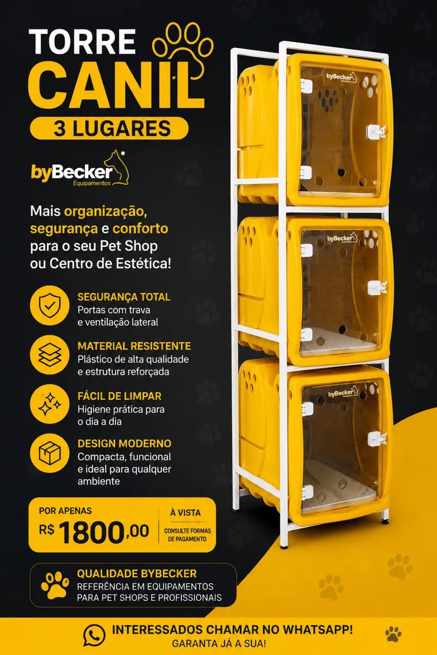 Canil 3 lugares Bybecker 