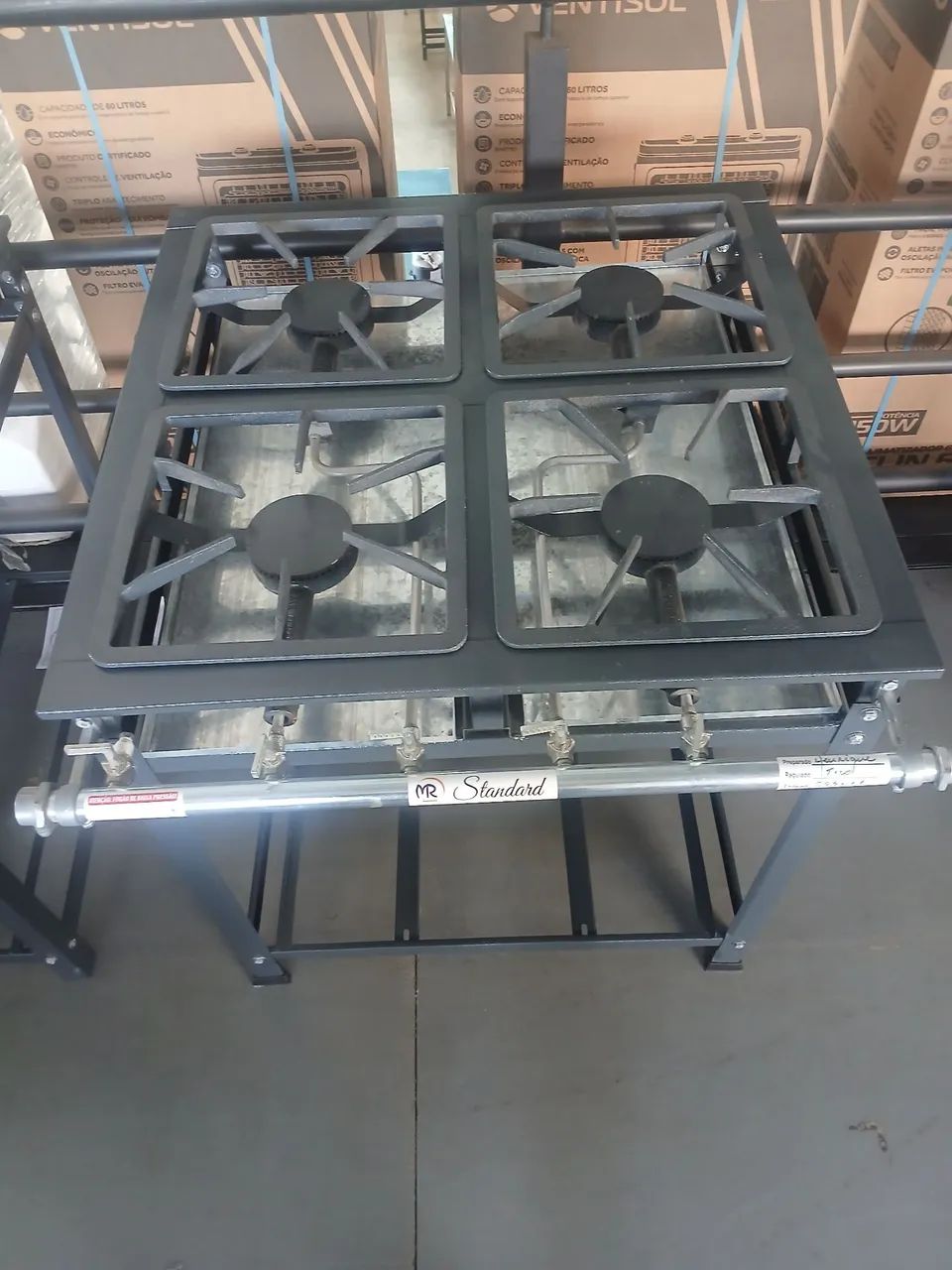 Fogão Industrial 4 Bocas Simples 30x30 Mr Fogões 