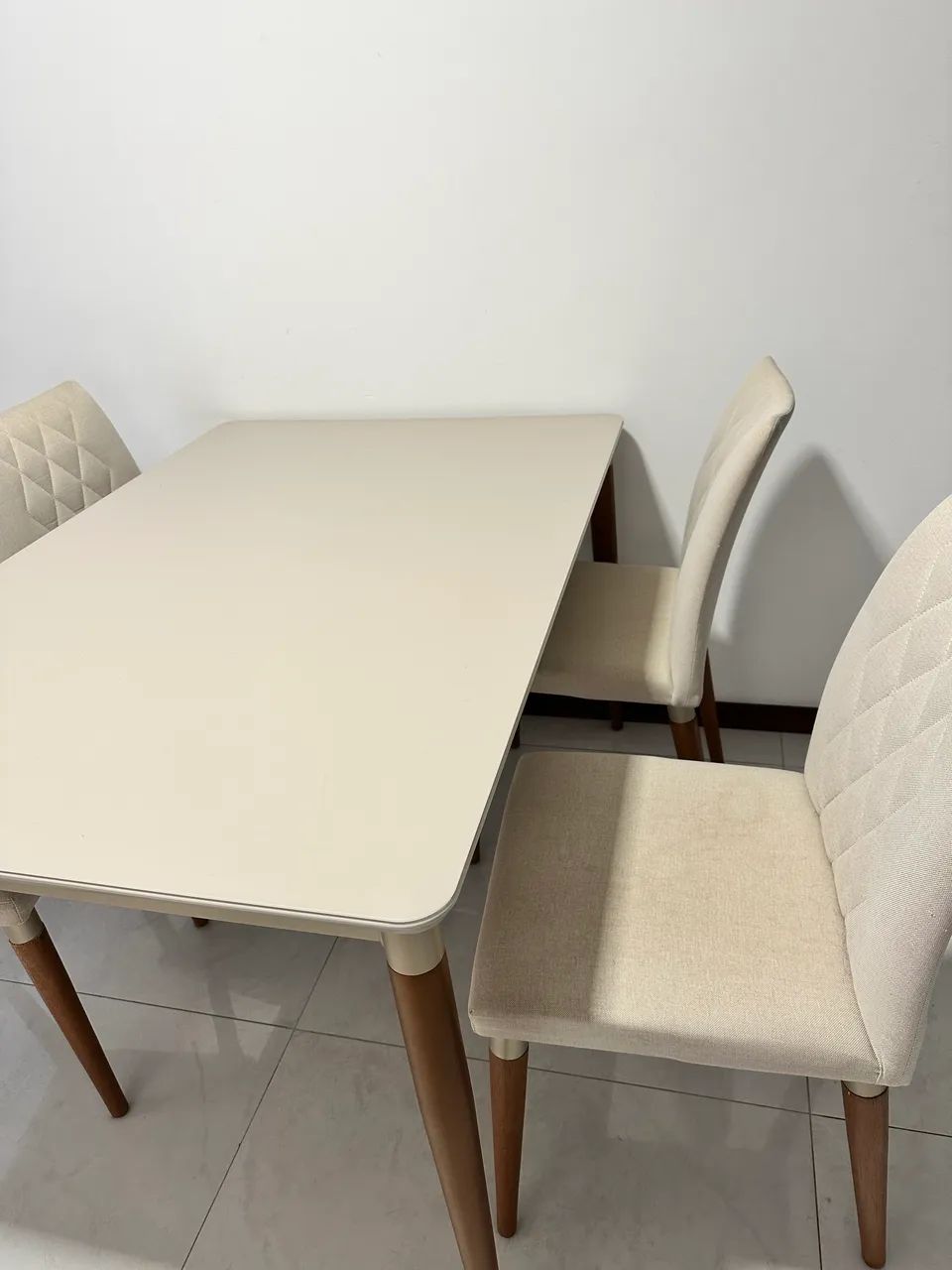 Mesa 4 cadeiras - Tampo de Vidro - Foto 3