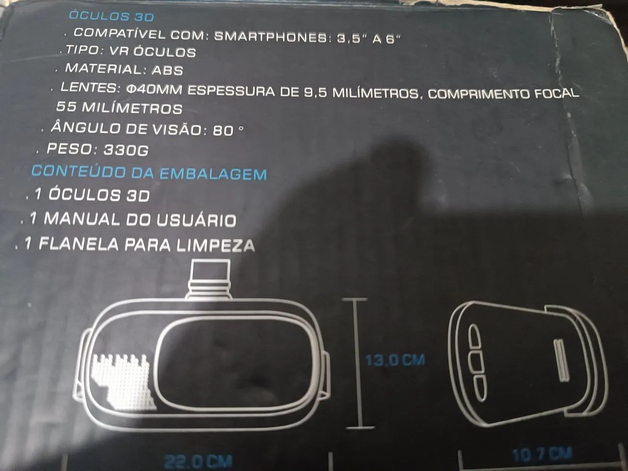  Óculos de Realidade Virtual VR BOX - Excelente Estado na caixa  - Foto 3