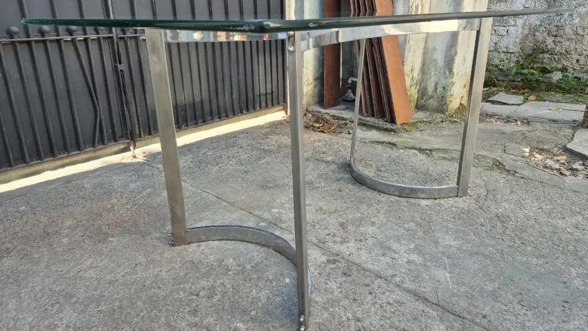 Mesa jantat]r Novo Rumo Aço e Vidro 12" - Foto 2