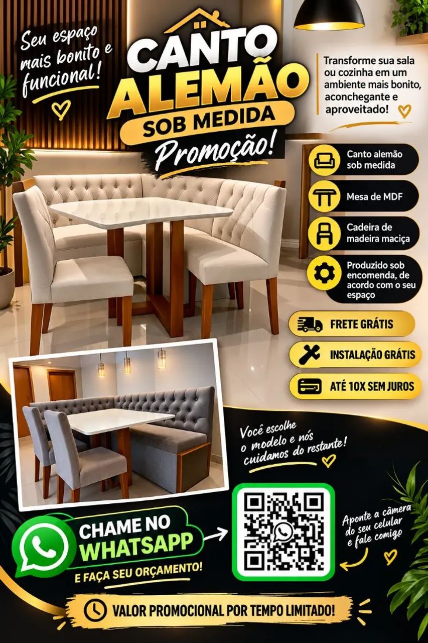 VENDO CANTO ALEMÃO, CABECEIRA E MESA SOB MEDIDA.