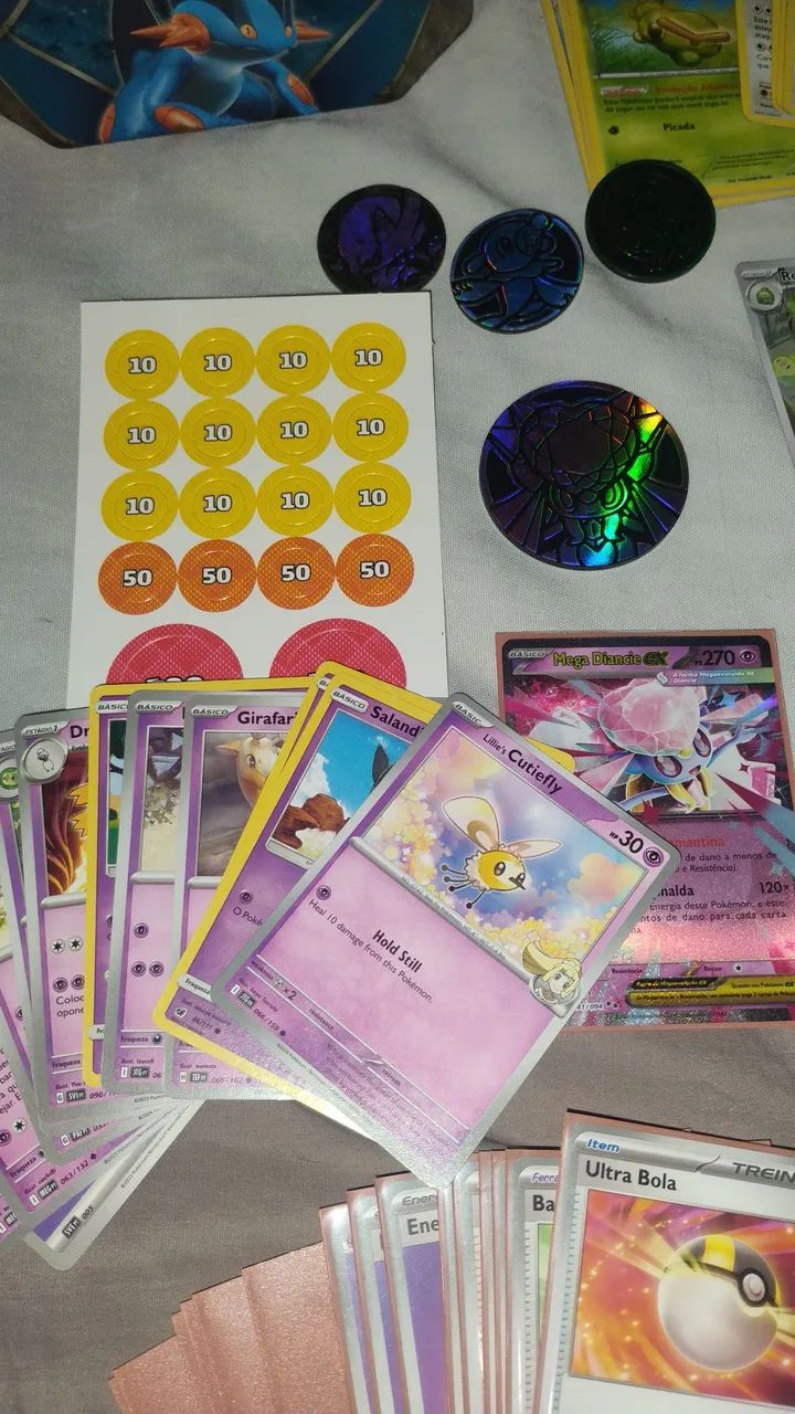 Coleção cartas pokémon: deck: Mega diancie, primarina e decidueye + avulsas  - Foto 2