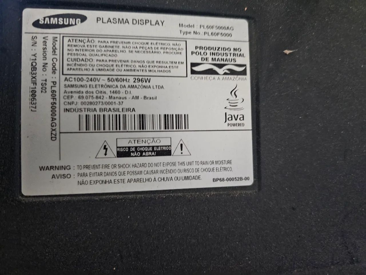 Tv 60' new plasma com defeito y-sus - Foto 2