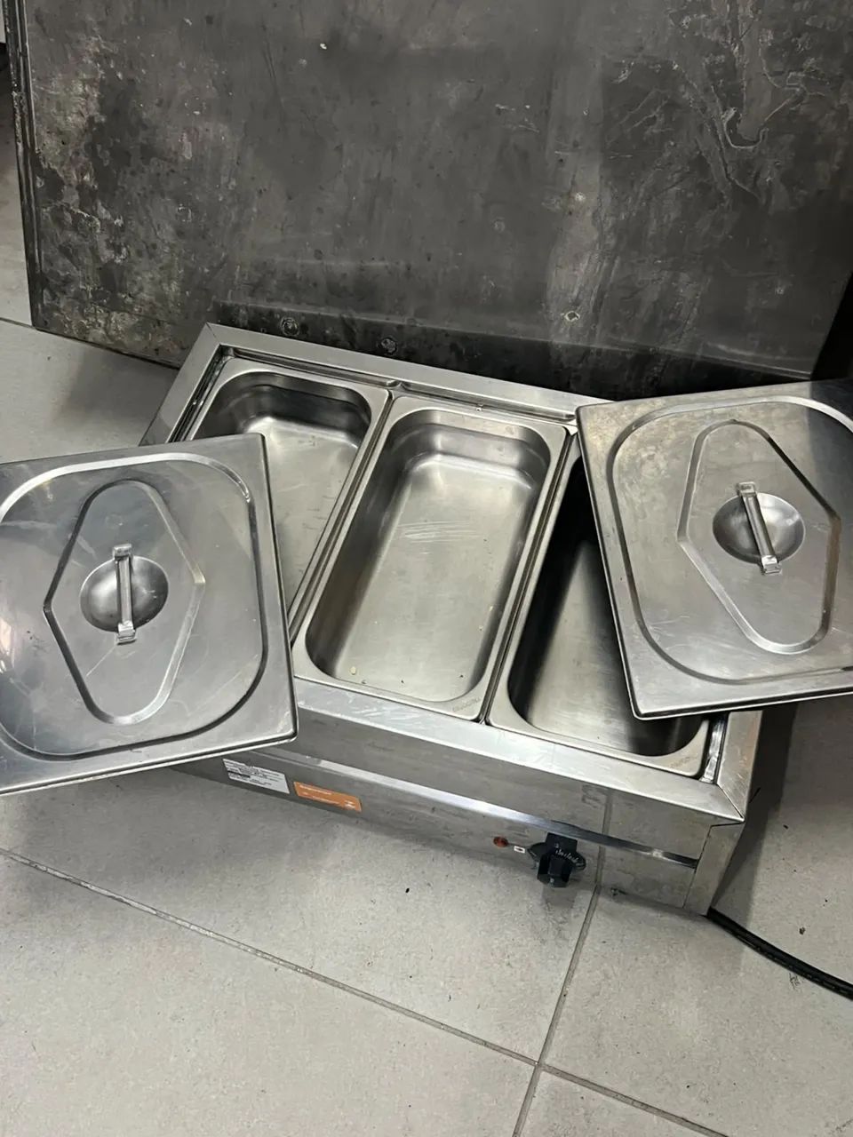 Banho-Maria Inox 2 cubas profissional