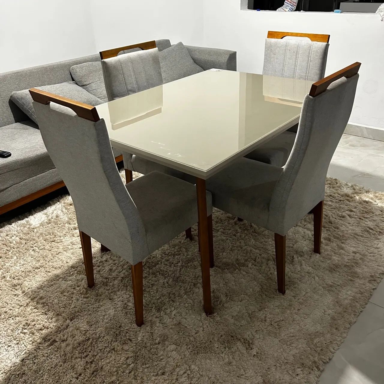 Mesa de Vidro 4 cadeiras  - Foto 3