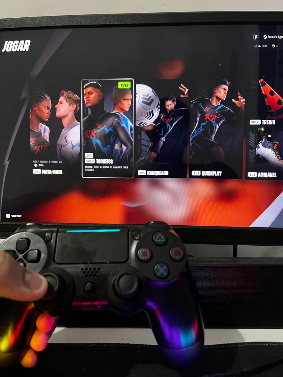 Controle Sem Fio Bluetooth PS4/PC - Muito Conservado!