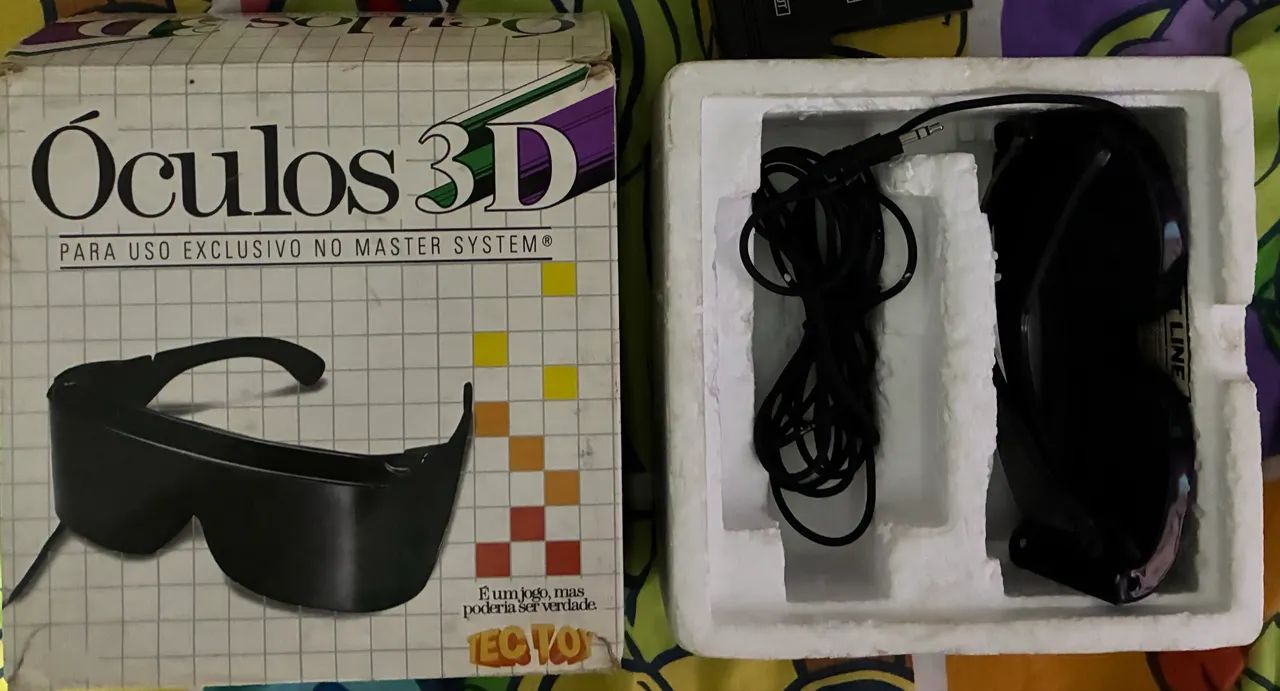 Óculos 3D TecToy para Master System Completo na Caixa Original  - Foto 2